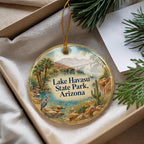 Lake Havasu State Park Arizona Watercolor Ceramic Ornament, Lake Havasu Landscape Souvenir Keepsake Gift — photo 4
