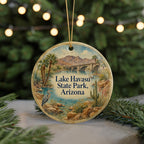 Lake Havasu State Park Arizona Watercolor Ceramic Ornament, Lake Havasu Landscape Souvenir Keepsake Gift — photo 7