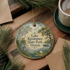 Lake Kissimmee State Park Florida Watercolor Ceramic Ornament, Lake Kissimmee FL Nature Park Souvenir Keepsake Gift — photo 5