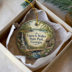 Laura S Walker State Park Georgia Ceramic Ornament, Watercolor State Park Souvenir, Outdoor Nature Travel Keepsake Gift — photo 3