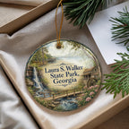 Laura S Walker State Park Georgia Ceramic Ornament, Watercolor State Park Souvenir, Outdoor Nature Travel Keepsake Gift — photo 4