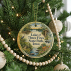 Watercolor Lake of Three Fires State Park Iowa Ceramic Ornament, State Park Souvenir, Iowa Travel Keepsake Gift — photo 6