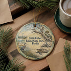 Little Talbot Island State Park Florida Watercolor Ceramic Ornament, Jacksonville FL Coastal Beach Souvenir Gift, Travel Keepsake Decor — photo 5