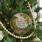 Maplewood State Park Minnesota Ceramic Ornament, Watercolor Maplewood State Park Keepsake, Minnesota Park Souvenir Ornament — photo 6