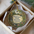 Mashamoquet Brook State Park Connecticut Watercolor Ceramic Ornament, Scenic State Park Souvenir Holiday Tree Decoration — photo 1