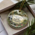 Mashamoquet Brook State Park Connecticut Watercolor Ceramic Ornament, Scenic State Park Souvenir Holiday Tree Decoration — photo 3