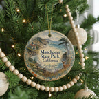Manchester State Park California Watercolor Ceramic Ornament, Coastal Redwood Forest Souvenir, Mendocino County Keepsake, Travel Gift — photo 6