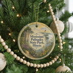 Watercolor Mississippi Palisades State Park Illinois Ceramic Ornament, Scenic River Bluffs Souvenir Gift, Nature Travel Keepsake — photo 6
