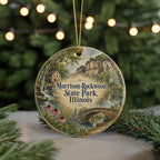 Morrison Rockwood State Park Illinois Watercolor Ceramic Ornament, Rockwood Park Souvenir Keepsake Gift — photo 7