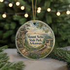Mount Nebo State Park Arkansas Watercolor Ceramic Ornament, Mount Nebo Scenic Souvenir, Arkansas Travel Keepsake Gift — photo 7