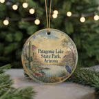 Patagonia Lake State Park Arizona Ceramic Ornament, Watercolor Patagonia Lake Souvenir, Arizona State Park Travel Keepsake Ornament — photo 7