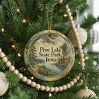 Pine Lake State Park Iowa Watercolor Ceramic Ornament, Iowa State Park Souvenir, Lake & Pines Travel Keepsake Gift — photo 6