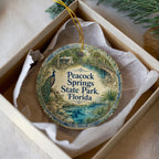 Peacock Springs State Park Florida Watercolor Ceramic Ornament, Florida Springs Travel Souvenir, State Park Keepsake Gift — photo 2
