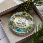 Peacock Springs State Park Florida Watercolor Ceramic Ornament, Florida Springs Travel Souvenir, State Park Keepsake Gift — photo 3