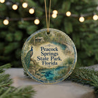 Peacock Springs State Park Florida Watercolor Ceramic Ornament, Florida Springs Travel Souvenir, State Park Keepsake Gift — photo 7