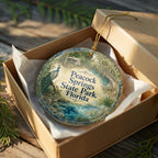 Peacock Springs State Park Florida Watercolor Ceramic Ornament, Florida Springs Travel Souvenir, State Park Keepsake Gift — photo 8