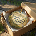 Prairie Dog State Park Kansas Watercolor Ceramic Ornament, Kansas State Park Souvenir, Prairie Dog Wildlife Keepsake Ornament — photo 8