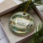 Rocky Gap State Park Maryland Watercolor Ceramic Ornament, Scenic State Park Souvenir, Travel Keepsake Gift — photo 2