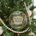 Rocky Gap State Park Maryland Watercolor Ceramic Ornament, Scenic State Park Souvenir, Travel Keepsake Gift — photo 6