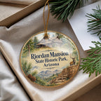 Riordan Mansion State Historic Park Arizona Ceramic Ornament, Flagstaff Landmark Watercolor Souvenir Gift, Historic Home Decor — photo 4