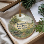 Rosaryville State Park Maryland Watercolor Ceramic Ornament, Scenic Park Souvenir Keepsake, Travel Gift, Nature Landmark Decor — photo 4