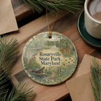 Rosaryville State Park Maryland Watercolor Ceramic Ornament, Scenic Park Souvenir Keepsake, Travel Gift, Nature Landmark Decor — photo 5