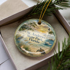 St Andrews State Park Florida Ceramic Ornament, Watercolor Florida Beach Souvenir, Panama City Beach Coastal Vacation Keepsake — photo 2