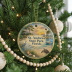 St Andrews State Park Florida Ceramic Ornament, Watercolor Florida Beach Souvenir, Panama City Beach Coastal Vacation Keepsake — photo 6