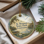 St Bernard State Park Louisiana Watercolor Ceramic Ornament, St Bernard Parish Souvenir, Louisiana State Park Keepsake Gift — photo 4