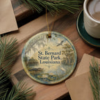 St Bernard State Park Louisiana Watercolor Ceramic Ornament, St Bernard Parish Souvenir, Louisiana State Park Keepsake Gift — photo 5