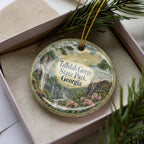 Tallulah Gorge State Park Georgia Ceramic Ornament, Watercolor Tallulah Falls Gorge Souvenir Travel Keepsake Gift — photo 1