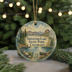 Sweitzer Lake State Park Colorado Watercolor Ceramic Ornament, Colorado State Park Souvenir, Lake & Mountain Vacation Keepsake — photo 7