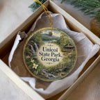 Unicoi State Park Georgia Watercolor Ceramic Ornament, Helen GA Mountain Lake Nature Souvenir Gift, Appalachian Scenic Keepsake — photo 3