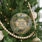 Western Gateway Heritage State Park Massachusetts Watercolor Ceramic Ornament, Fitchburg MA Landmark Souvenir Gift, Travel Keepsake Decor — photo 6