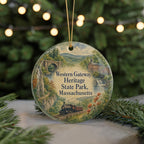 Western Gateway Heritage State Park Massachusetts Watercolor Ceramic Ornament, Fitchburg MA Landmark Souvenir Gift, Travel Keepsake Decor — photo 7