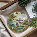 Werner-Boyce Salt Springs State Park Florida Ceramic Ornament, Watercolor Park Landscape Souvenir Keepsake Gift — photo 4