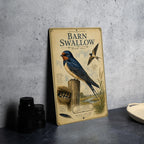 Barn Swallow Metal Sign, Audubon-Inspired Natural History Bird Illustration with Scientific Name, Range Map, Habitat Notes Wall Decor — photo 4