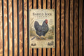 Barred Rock Chicken Metal Sign, Vintage Natural History Poultry Illustration, Scientific Specimen Plate Wall Decor for Farmhouse Cabin Lodge — photo 1
