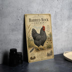 Barred Rock Chicken Metal Sign, Vintage Natural History Poultry Illustration, Scientific Specimen Plate Wall Decor for Farmhouse Cabin Lodge — photo 4