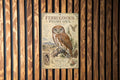 Ferruginous Pygmy Owl Metal Sign, Vintage Natural History Bird Plate, Scientific Name Range Map Habitat Notes, Audubon Decor — photo 1