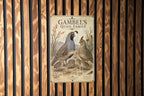Gambel's Quail Family Metal Sign, Vintage Natural History Bird Illustration, Scientific Name, Range Map, Habitat Notes Wall Decor — photo 2