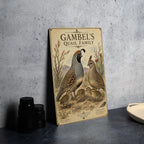 Gambel's Quail Family Metal Sign, Vintage Natural History Bird Illustration, Scientific Name, Range Map, Habitat Notes Wall Decor — photo 4
