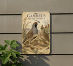 Gambel's Quail Family Metal Sign, Vintage Natural History Bird Illustration, Scientific Name, Range Map, Habitat Notes Wall Decor — photo 5
