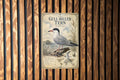 Gull-billed Tern Metal Sign Vintage Natural History Ornithology Specimen Plate with Scientific Name Range Map Habitat Notes — photo 1