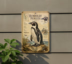 Humboldt Penguin Metal Sign, Natural History Specimen Plate, Scientific Name, Range Map, Habitat Notes, Birdwatcher Decor — photo 5