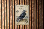 Parakeet Auklet Metal Sign, Vintage Natural History Bird Illustration, Scientific Name Range Map Notes, Cabin Lodge Decor Gift — photo 2