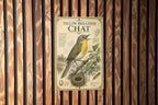 Yellow-Breasted Chat Metal Sign, Audubon-Inspired Bird Illustration, Natural History Specimen Plate, Ornithology Wall Decor — photo 5