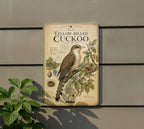 Yellow-Billed Cuckoo Metal Sign, Audubon-Inspired Natural History Bird Illustration, Scientific Name Range Map Habitat Notes Wall Decor — photo 2
