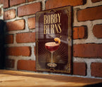 Bobby Burns Cocktail Metal Sign, Vintage 1920s Art Deco Cocktail Poster Bar Decor, Scotch Whiskey Drink Sign, Home Bar Wall Sign — photo 1