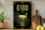 Bumboo Cocktail Metal Sign, Vintage 1920s Art Deco Cocktail Poster Bar Decor, Speakeasy Lounge Wall Sign — photo 5